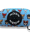 Blue Chihuahua Print Exclusive Designer Poop Bag Holder by My Chi and Me