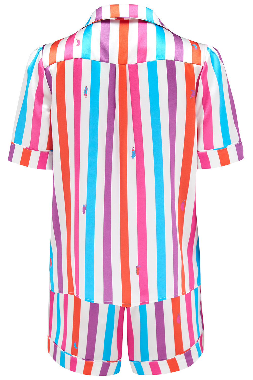 Poppy Hawaiian Stripe Silk Blouse