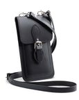 Handmade Leather Mobile Phone Pouch Plus - Black