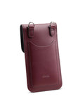 Handmade Leather Mobile Phone Pouch Plus - Marsala Red
