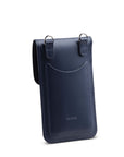 Handmade Leather Mobile Phone Pouch Plus - Navy Blue