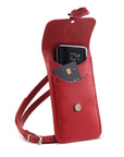 Handmade Leather Mobile Phone Pouch Plus - Red