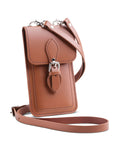 Handmade Leather Mobile Phone Pouch Plus - Chestnut