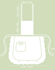 Ruffled Ladies Apron with Pocket Botanico Style