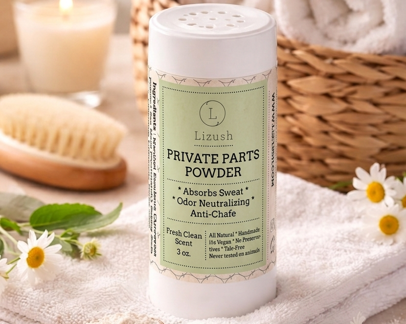 Talc-Free Intimate Body Powder for Women &amp; Men – Natural Anti-Chafing Powder, Moisture Absorbing, Odor Control, Aluminum-Free, Sensitive Skin Safe