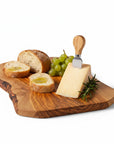 Handmade Olive Wood Live Edge Cutting Board — Rustic Charcuterie & Serving Board | Natural Bark Edge | Choose Your Size