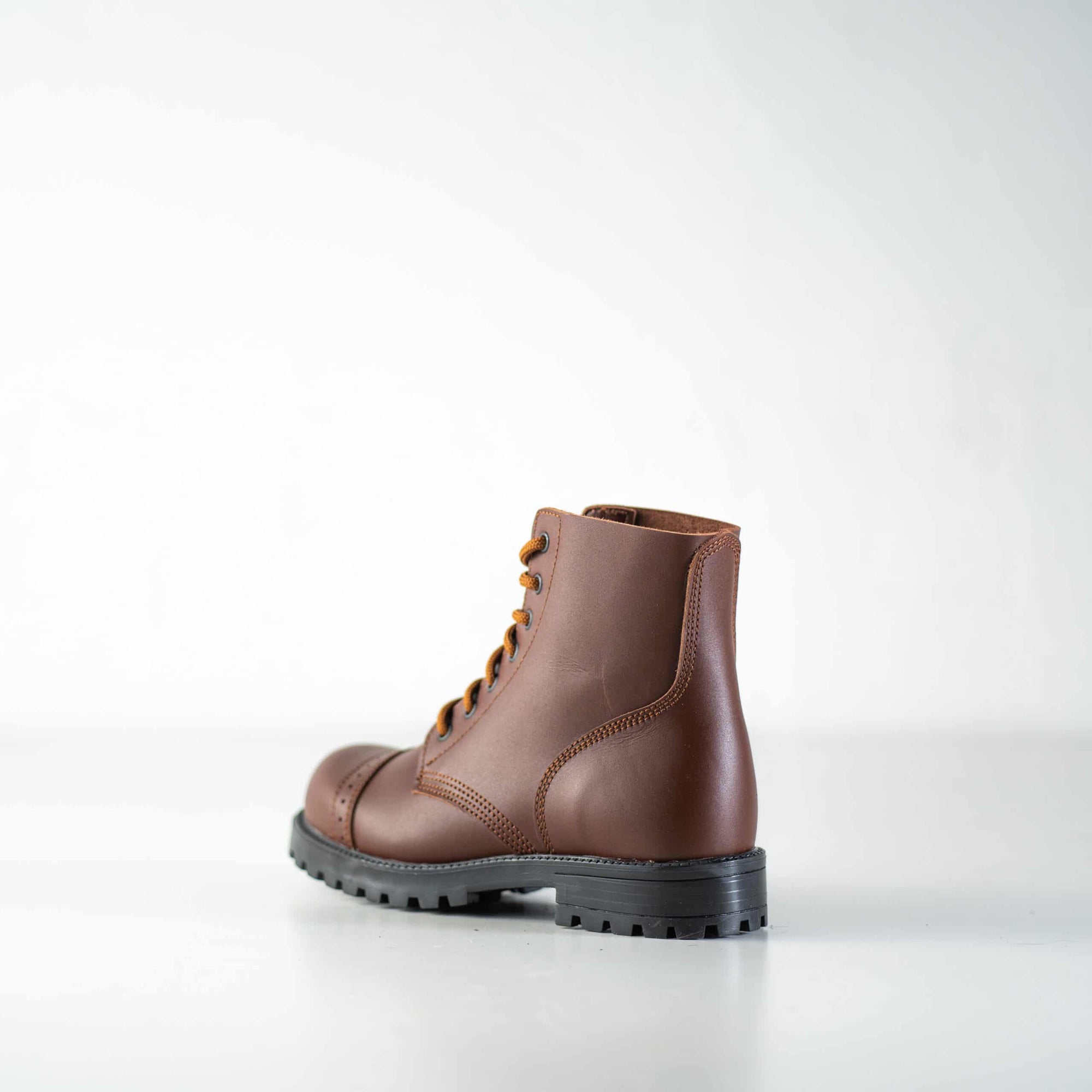 Brown Aviator Leather Boots