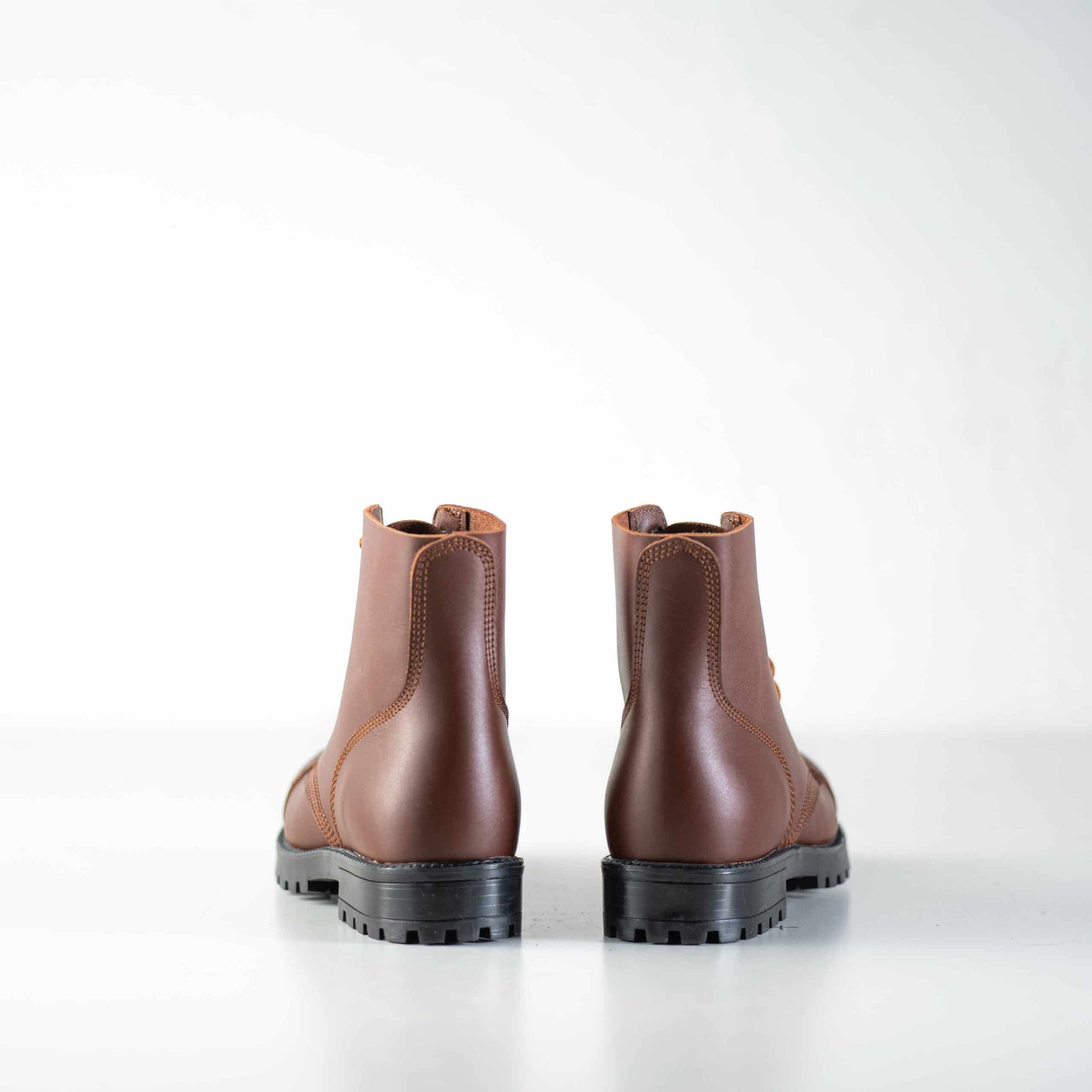 Brown Aviator Leather Boots