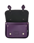 Leather Midi Satchel - Purple