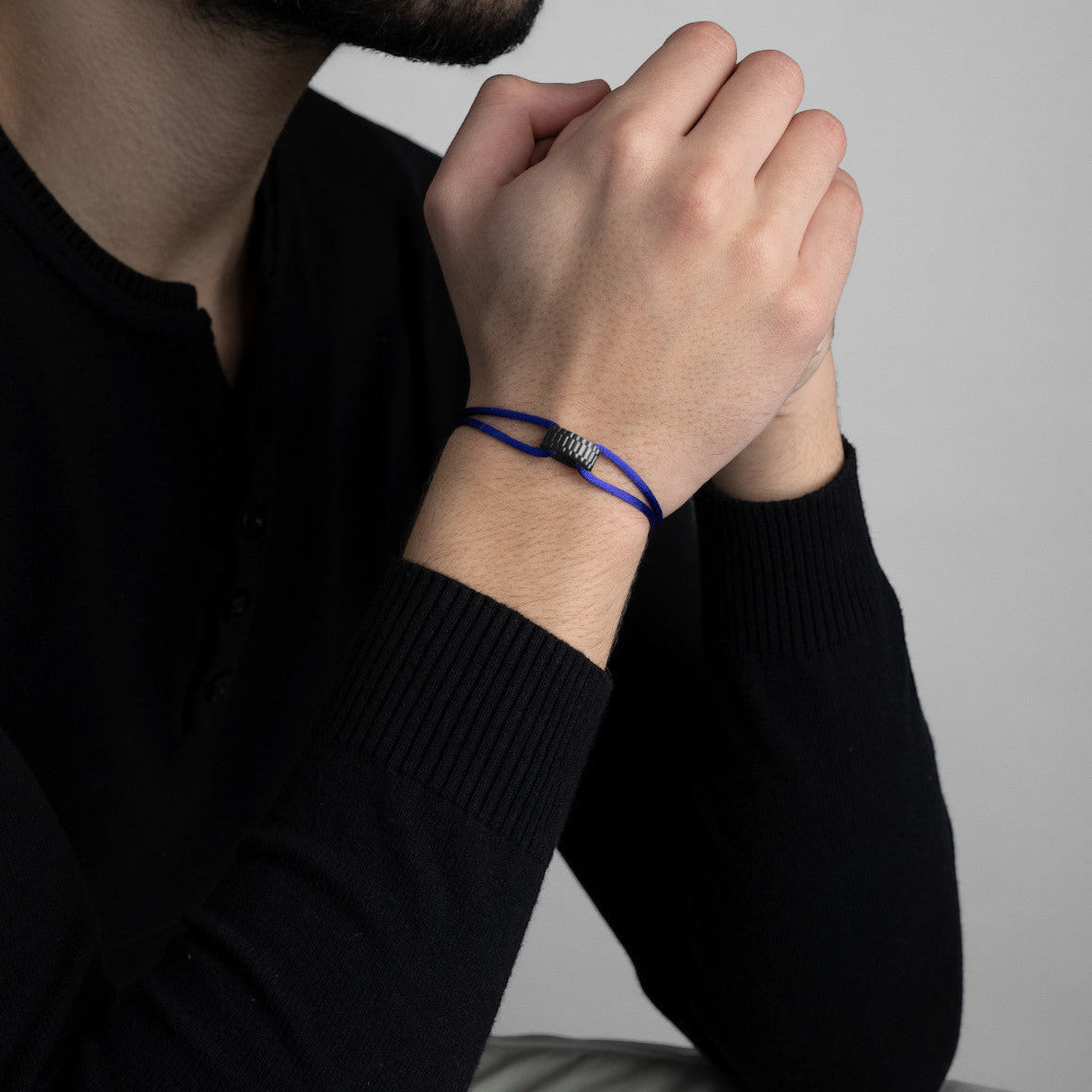 Carbon Regent Cord Bracelet