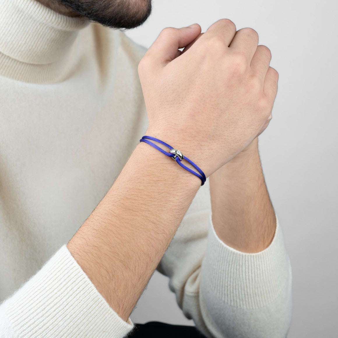 Silver Soho Diamond Cord Bracelet