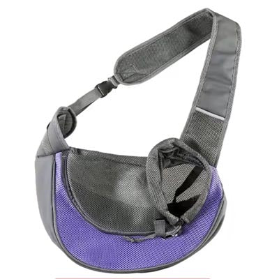 Small Dog Carrier Messenger Style Purple & Grey
