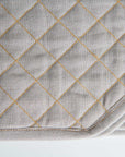 Premium organic cotton quilted table runner pair, stylish chambray weave, luxury modern dining decor, best-selling black friday deal by Karpāsa London at brixbailey.com