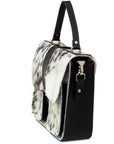 Ivory Hair On Hide Leather top Handle Bag - Brix and Bailey® - Contemporary Bag, Watch and Accessory Brand