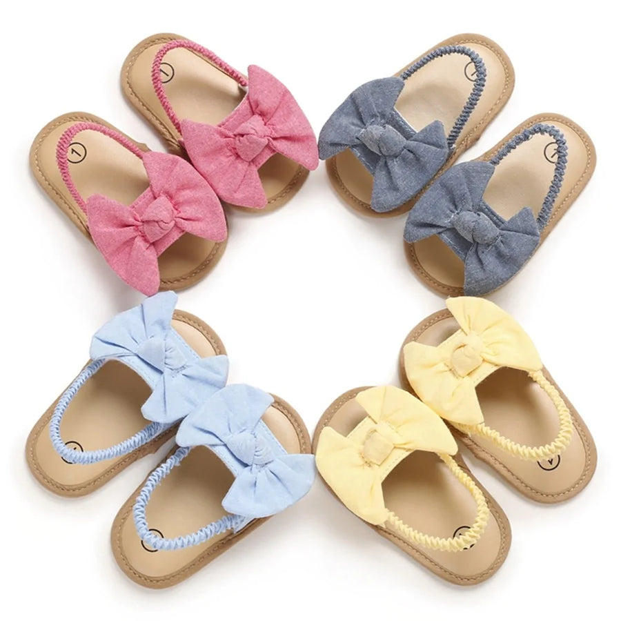 Baby Girls Bow Knot Sandals - Stylish & Comfortable Summer Footwear for 0-18 Months by Baby Lamby at brixbailey.com