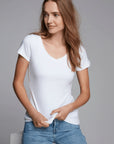 V-Neck Cotton Modal T-Shirt