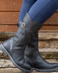 Waterproof Black Boots Mid Calf