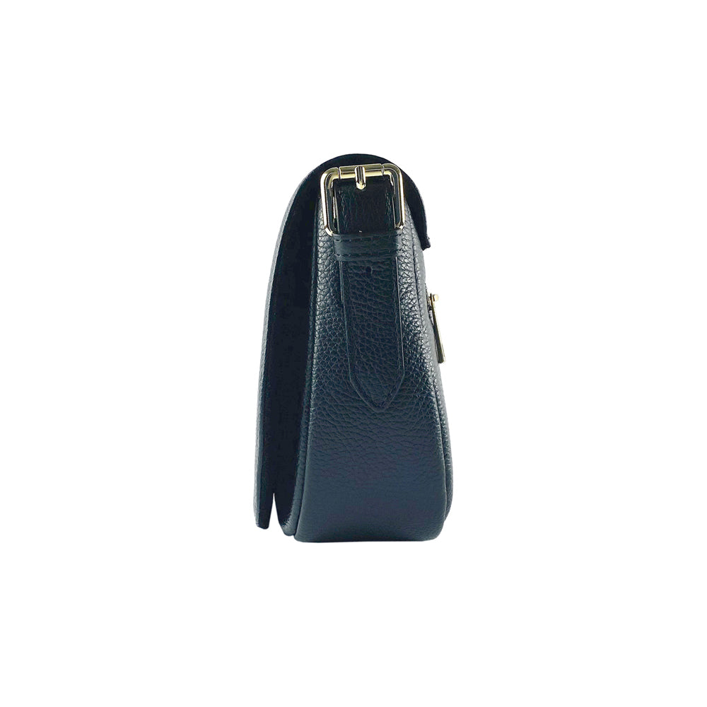 Italian Leather Crossbody Bag for Women - Made in Italy | Black Elegant Shoulder Bag with Adjustable Strap &amp; Gold Hardware by Kailimood.store at brixbailey.com