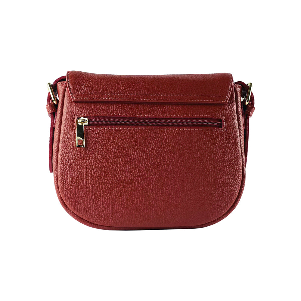 Italian Leather Crossbody Bag for Women - Made in Italy | Red Elegant Shoulder Bag with Adjustable Strap & Gold Hardware by Kailimood.store at brixbailey.com