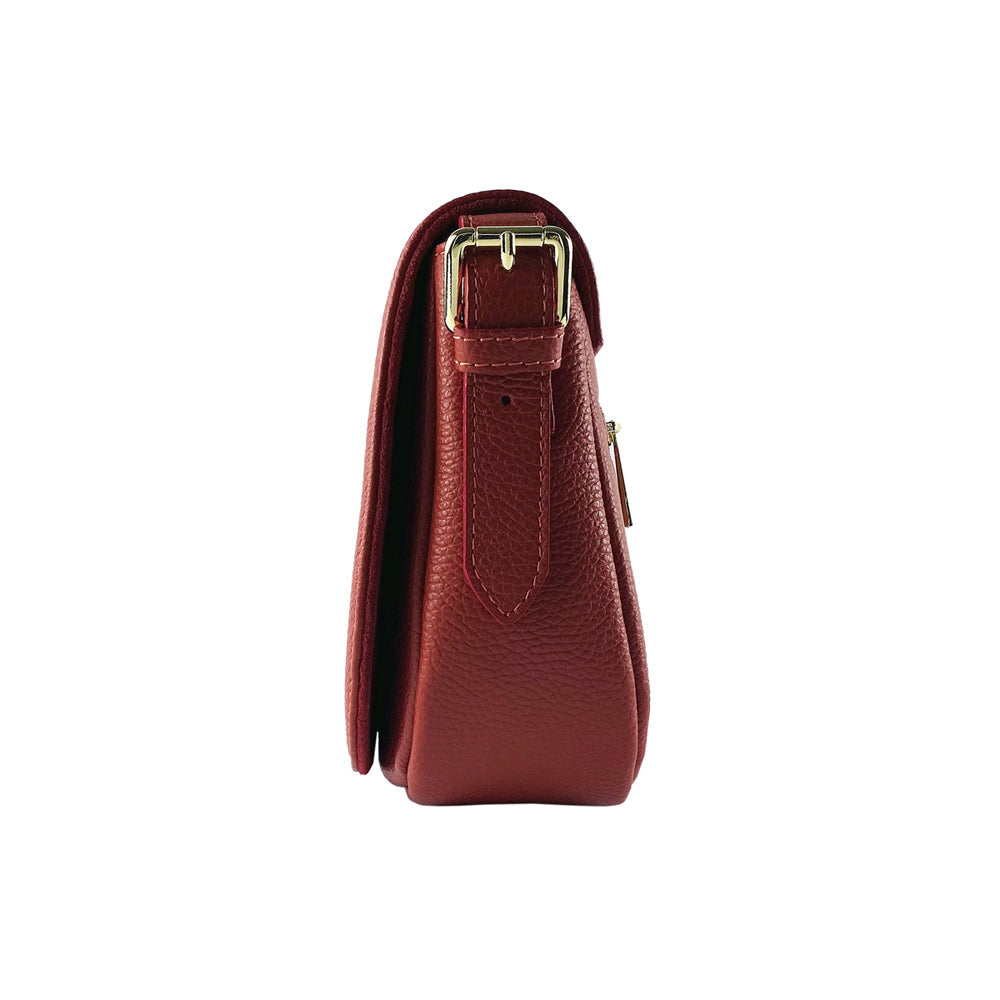 Italian Leather Crossbody Bag for Women - Made in Italy | Red Elegant Shoulder Bag with Adjustable Strap &amp; Gold Hardware by Kailimood.store at brixbailey.com
