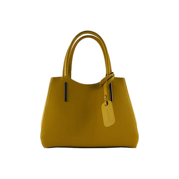 Renato Borzatta Italy Since 1978 - Mustard Yellow Genuine Leather Handbag for Women - Made in Italy with Adjustable Strap & Gunmetal Zipper by Kailimood.store at brixbailey.com
