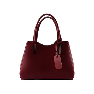 Renato Borzatta Italy Since 1978 - Genuine Leather Handbag for Women - Made in Italy - Red Elegant Tote with Adjustable Strap & Gunmetal Zipper by Kailimood.store at brixbailey.com