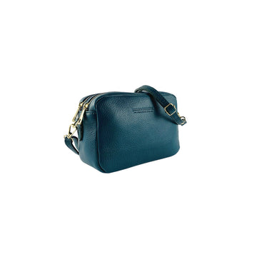 Italian Leather Crossbody Bag for Women - Made in Italy, Adjustable Strap, Double Compartment, Elegant Green by Kailimood.store at brixbailey.com