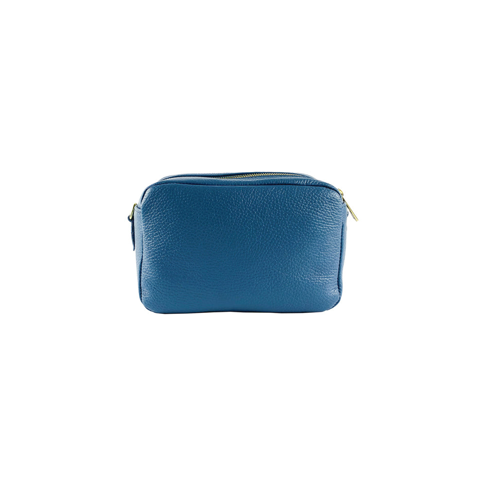 RENATO BORZATTA Italy Since 1978 - Adjustable Shoulder Bag in Genuine Leather - Made in Italy - Avio Color - Gold Hardware - Gift Ready by Kailimood.store at brixbailey.com
