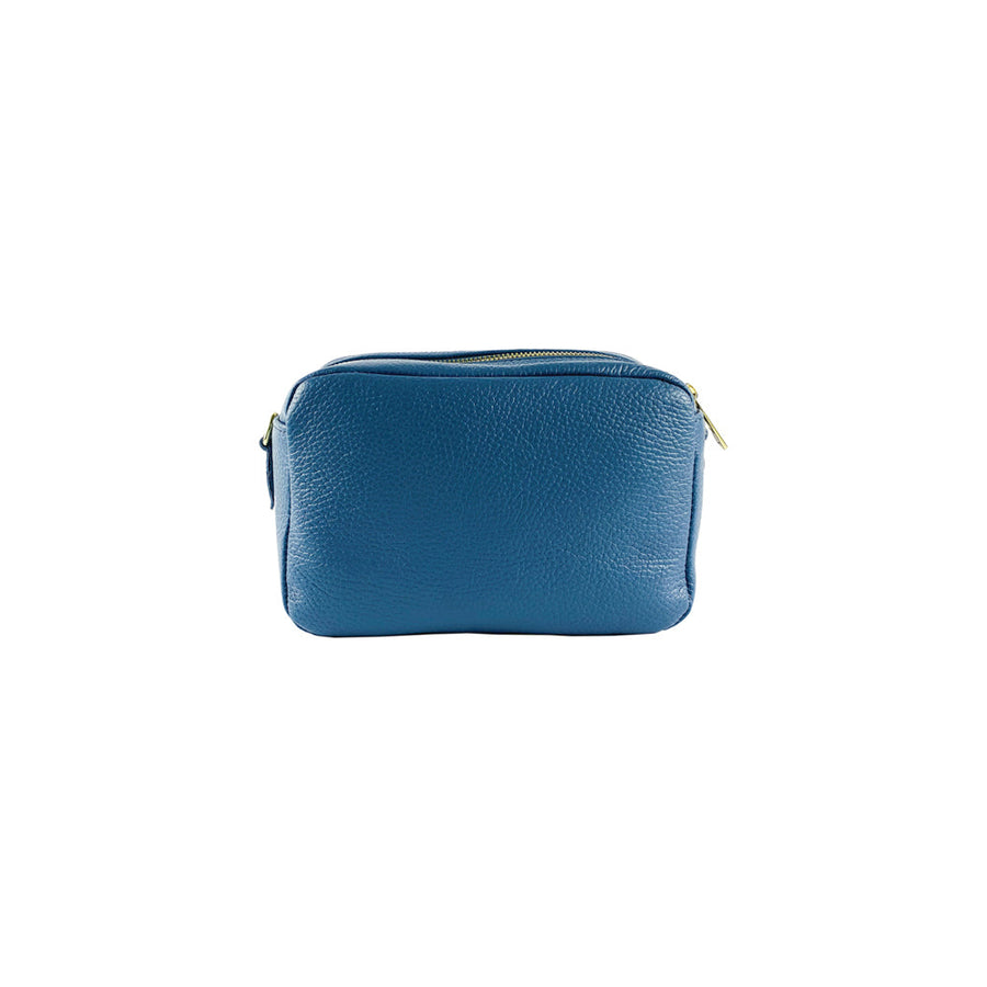 RENATO BORZATTA Italy Since 1978 - Adjustable Shoulder Bag in Genuine Leather - Made in Italy - Avio Color - Gold Hardware - Gift Ready by Kailimood.store at brixbailey.com