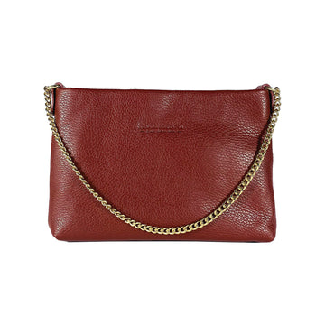 Bordeaux Genuine Leather Crossbody Bag for Women - Made in Italy with Gold Hardware & Zip Pockets - Elegant & Fashionable Gift by Kailimood.store at brixbailey.com