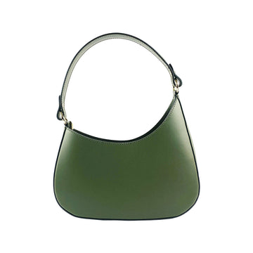 Renato Borzatta Italy Shoulder and Crossbody Handbag - Genuine Leather Made in Italy - Elegant Green Fashion Bag by Kailimood.store at brixbailey.com
