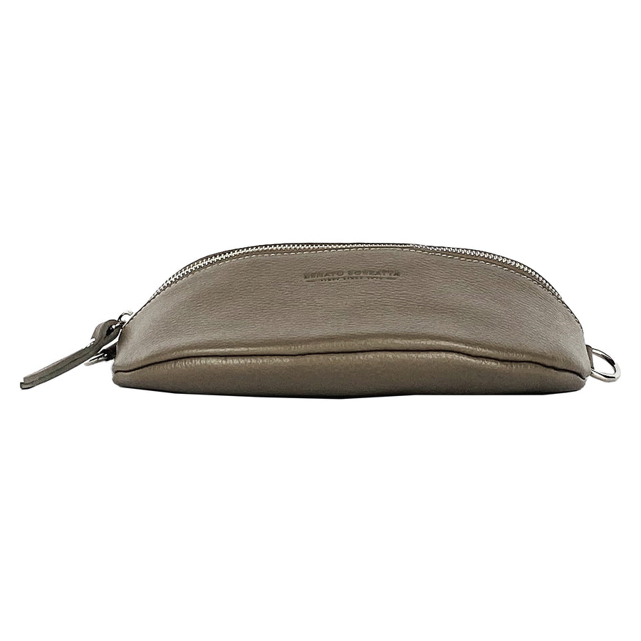 Italian Leather Crossbody Bag Made in Italy - Taupe & Elegant Design by Kailimood.store at brixbailey.com