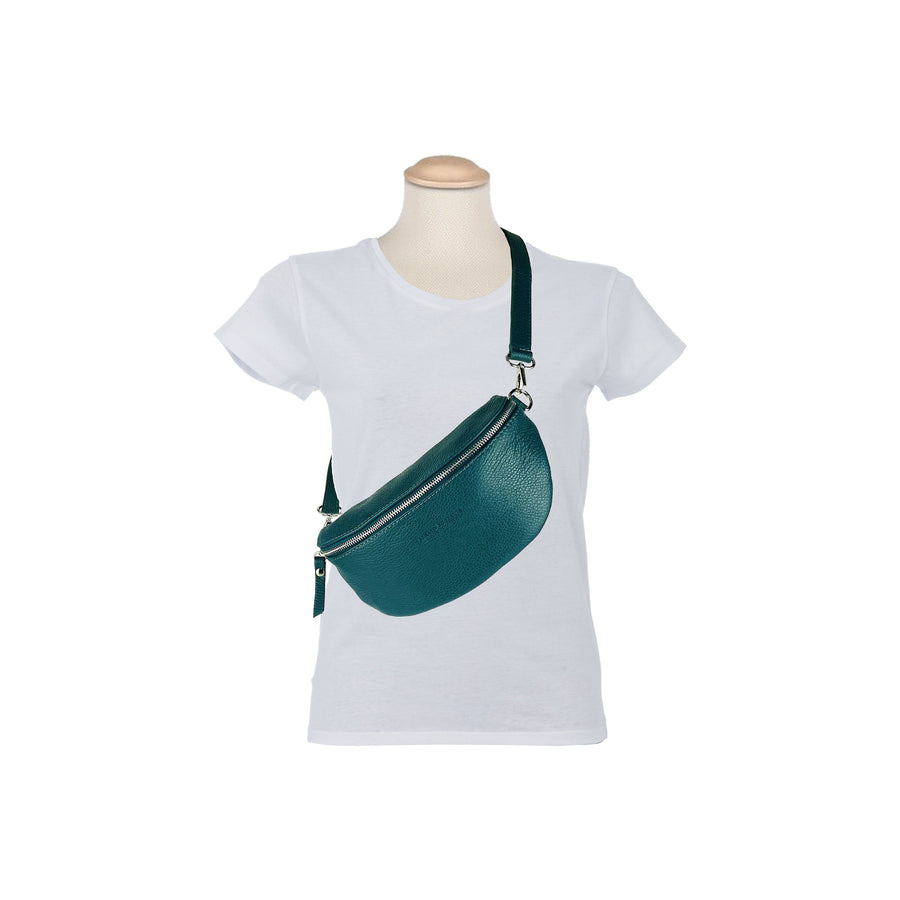 Italian Leather Crossbody Bag - Made in Italy - Adjustable Strap & Nickel Hardware by Kailimood.store at brixbailey.com