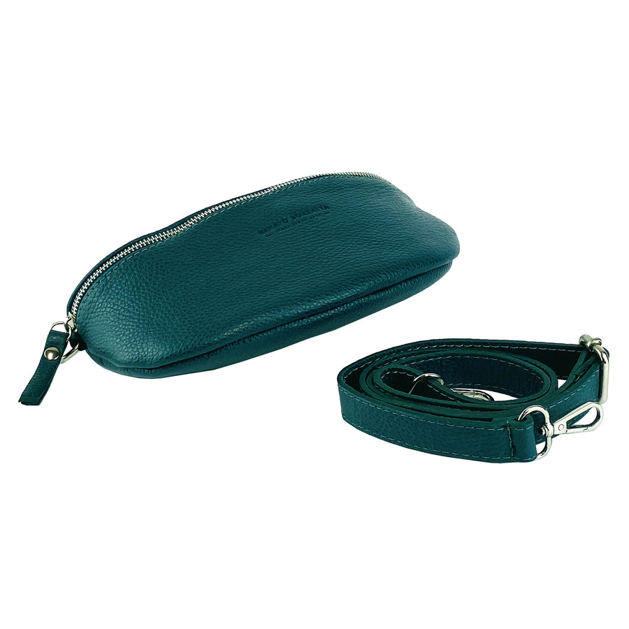 Italian Leather Crossbody Bag - Made in Italy - Adjustable Strap & Nickel Hardware by Kailimood.store at brixbailey.com