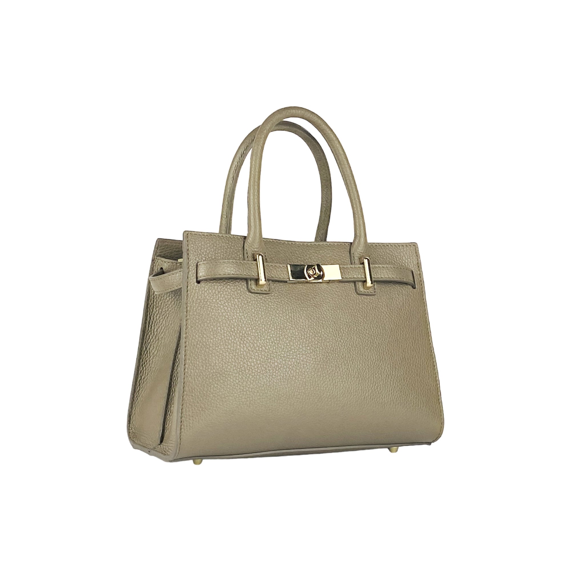 Renato Borzatta Italian Leather Taupe Handbag for Women - Adjustable Strap & Multiple Pockets by Kailimood.store at brixbailey.com
