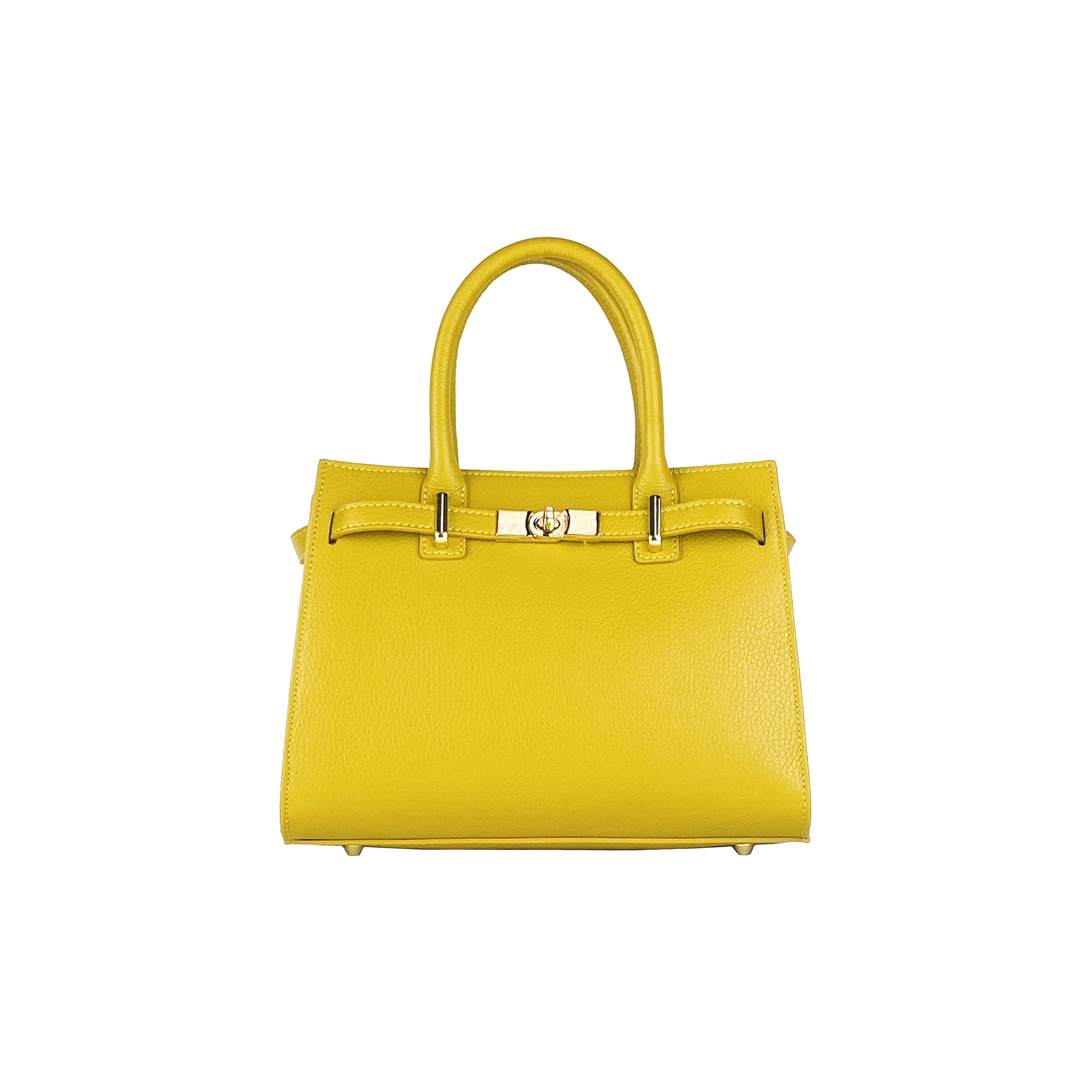 Renato Borzatta Italy Handmade Mustard Yellow Leather Tote Bag with Gold Hardware by Kailimood.store at brixbailey.com