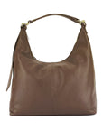 Luxury Italian Shoulder Bag in Soft Chocolate Leather - Made in Italy - Adjustable Strap & Gold Hardware by Kailimood.store at brixbailey.com