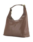 Luxury Italian Chocolate Brown Leather Shoulder Bag - Soft Grain Dollar Leather with Gold Hardware & Adjustable Strap by Kailimood.store at brixbailey.com