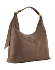 Luxury Italian Chocolate Brown Leather Shoulder Bag - Soft Grain Dollar Leather, Adjustable Strap & Gold Hardware by Kailimood.store at brixbailey.com