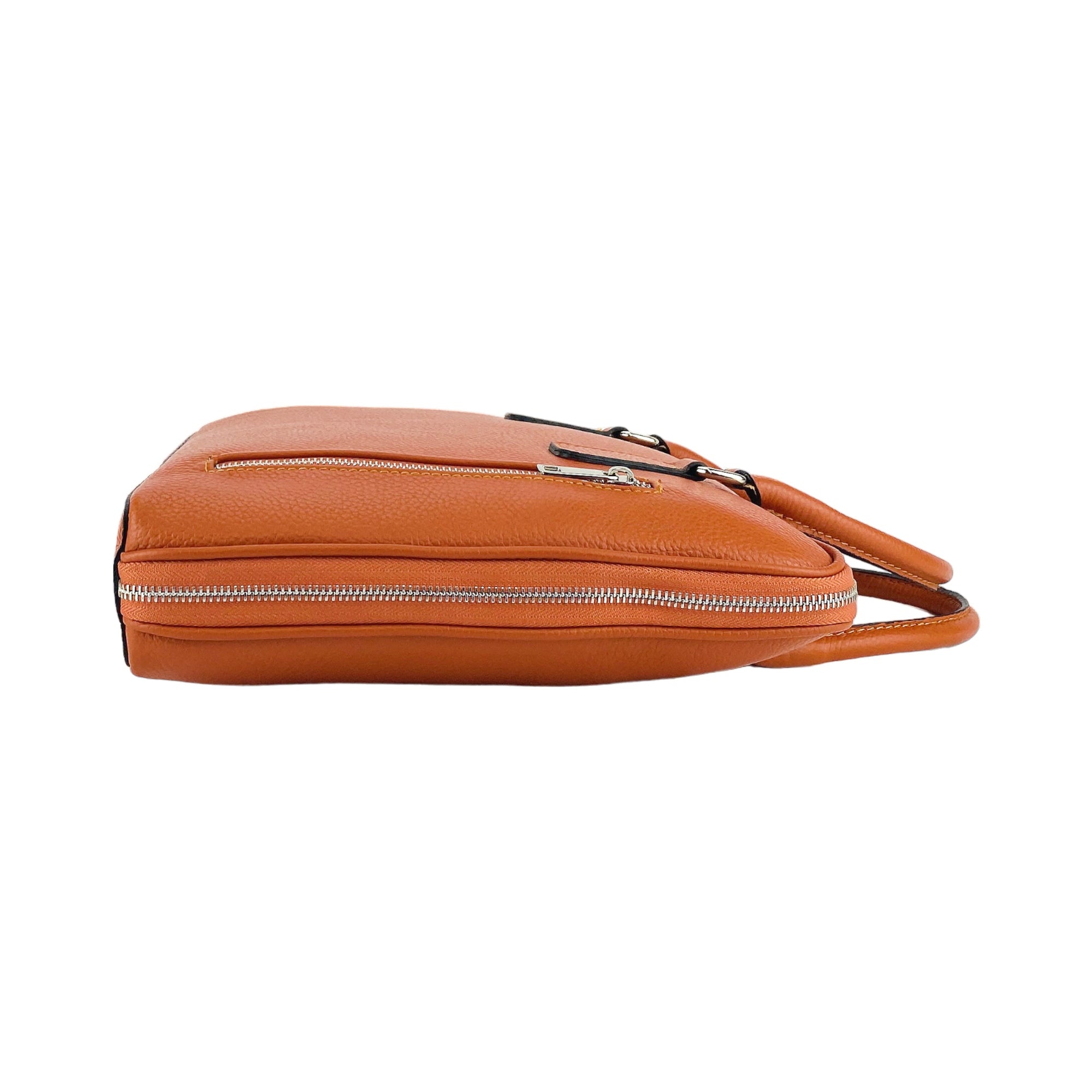 Italian Genuine Leather Unisex Business Bag - Orange &amp; Stylish Made in Italy by Kailimood.store at brixbailey.com