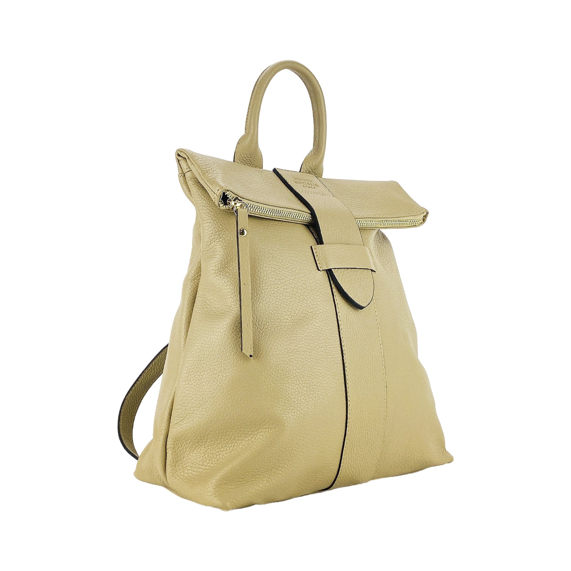 Soft Leather Women's Backpack Made in Italy - Elegant Beige & Functional Design by Kailimood.store at brixbailey.com
