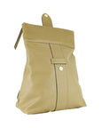 Soft Leather Women's Backpack Made in Italy - Elegant Beige & Adjustable Straps by Kailimood.store at brixbailey.com