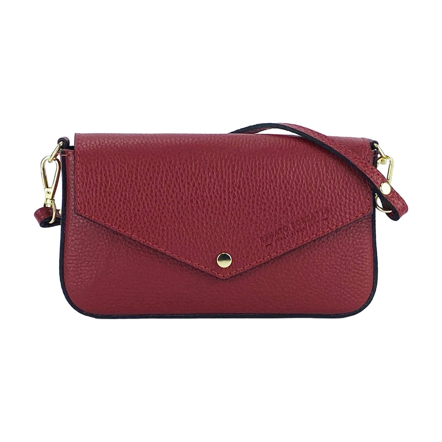 Small Shoulder Bag with Removable Gold Metal Chain Strap - Genuine Leather Made in Italy by Kailimood.store at brixbailey.com