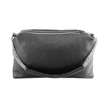 Italian Double Zip Chain Handle Women's Handbag - Genuine Leather Made in Italy - Elegant & Functional by Kailimood.store at brixbailey.com