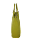 Vertical Handbag for Women with Removable Shoulder Strap - Made in Italy Genuine Leather & Straw - Pistachio Color by Kailimood.store at brixbailey.com