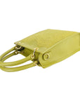Vertical Handbag for Women with Removable Strap - Made in Italy Genuine Leather & Straw - Pistachio Color by Kailimood.store at brixbailey.com