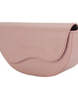 Rounded Shoulder Handbag for Women - Made in Italy Genuine Leather | Vintage Pink with Adjustable Strap & Magnetic Closure by Kailimood.store at brixbailey.com