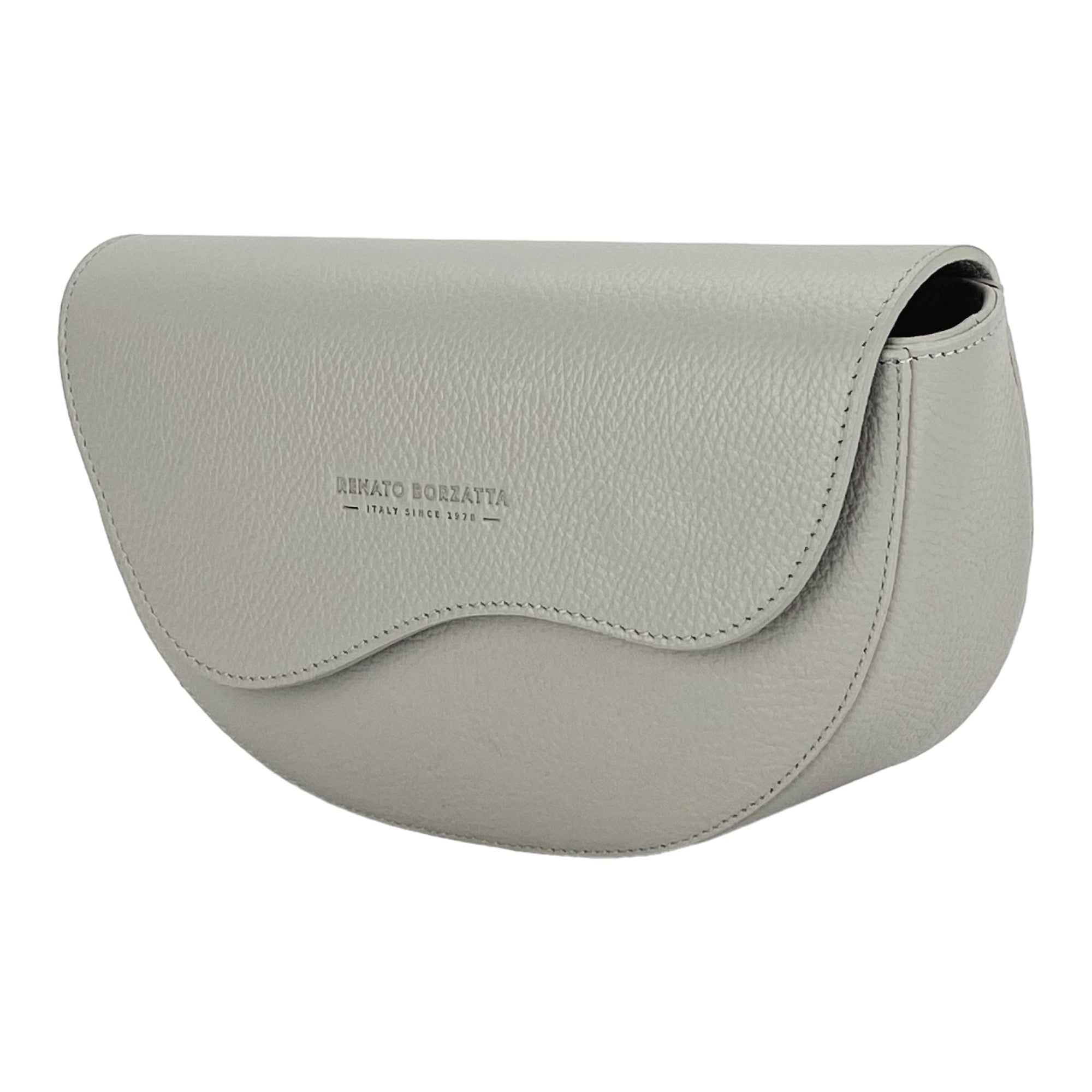 Rounded Shoulder Bag for Women - Made in Italy Genuine Leather - Adjustable Strap - Ice Color - Elegant &amp; Functional by Kailimood.store at brixbailey.com