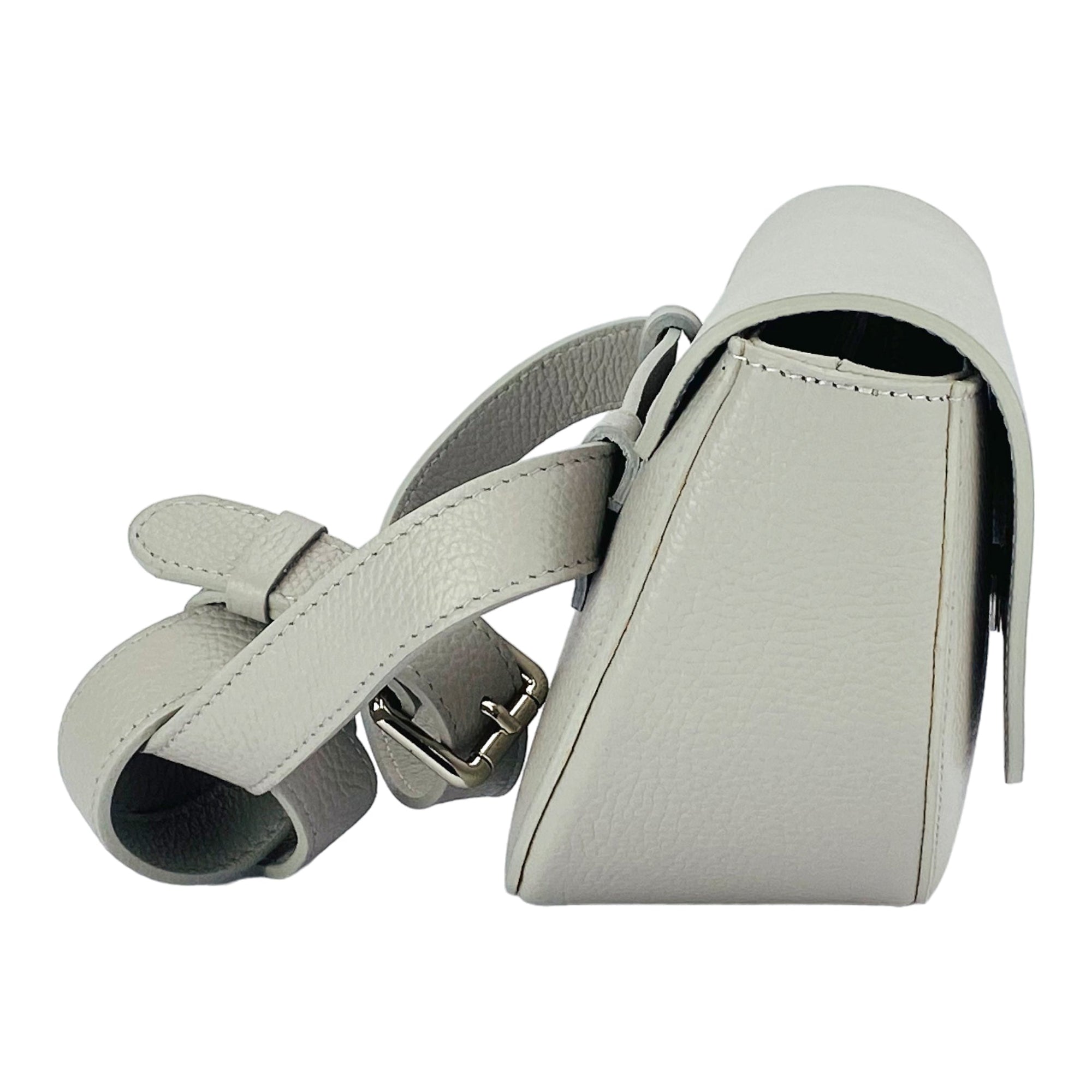 Rounded Shoulder Bag for Women - Made in Italy Genuine Leather - Ice Color - Adjustable Strap - Magnetic Closure by Kailimood.store at brixbailey.com