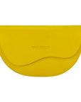 Rounded Shoulder Bag for Women in Genuine Yellow Leather - Made in Italy with Removable Adjustable Strap & Magnetic Closure by Kailimood.store at brixbailey.com